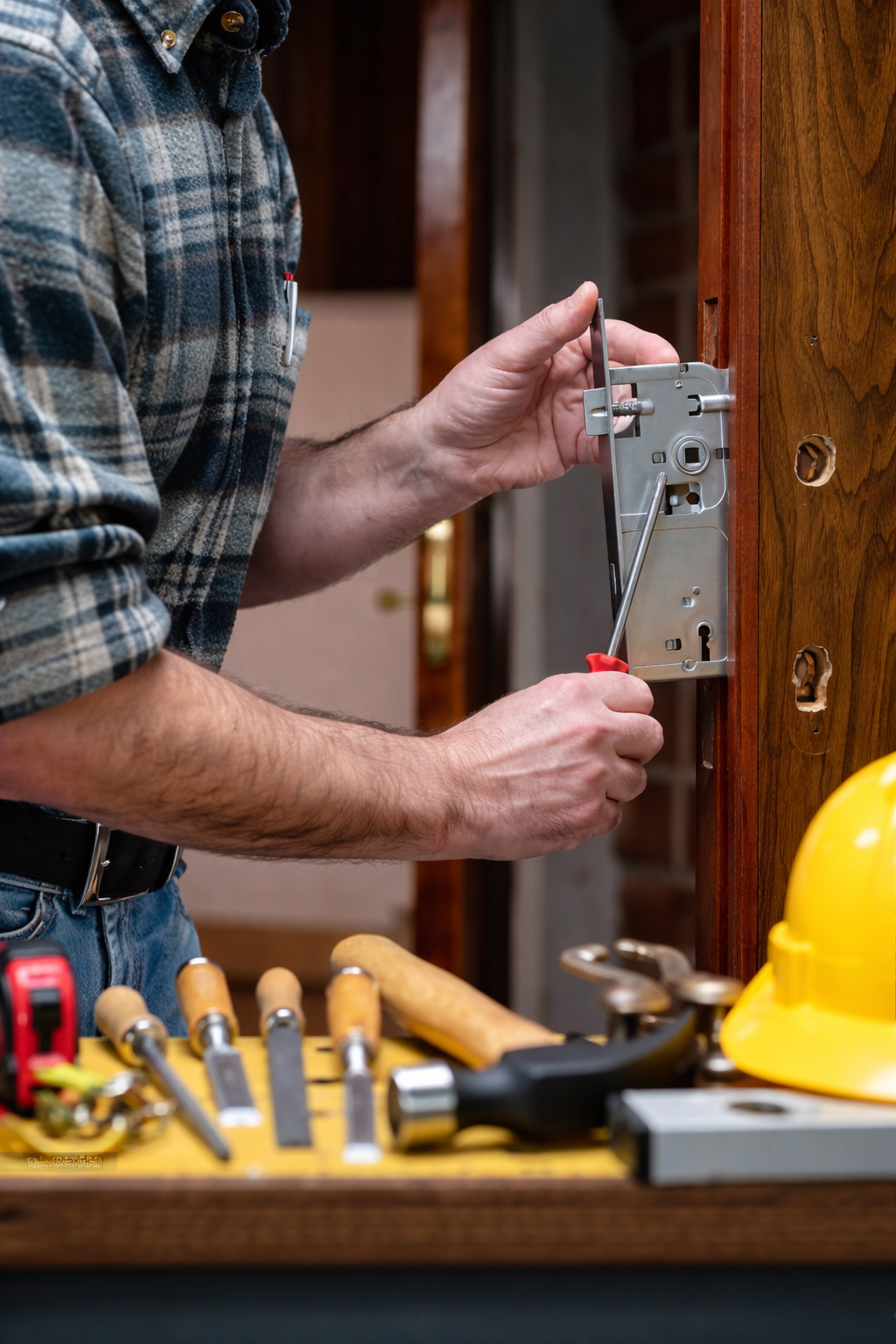 Austausch von Profilzylinder und Einsteckschloss sowie Tür-Reparatur durch Schlüsseldienst Kassel